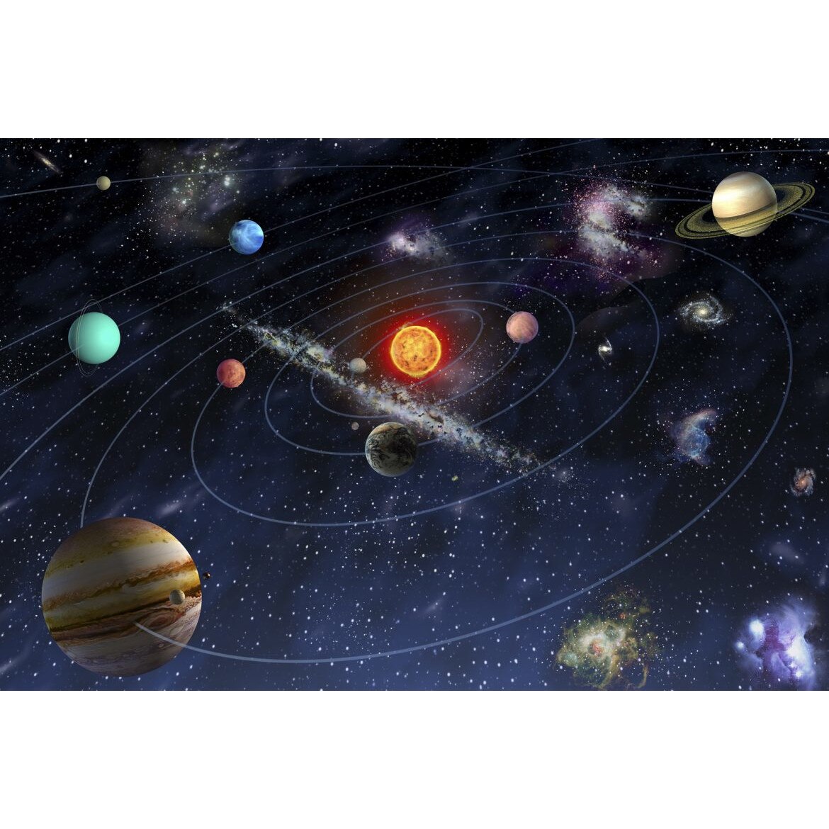 Fototapet Sistem solar (380 x 255 cm)